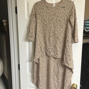 Mocha lace high low top